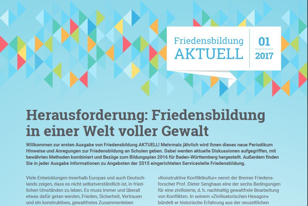 Cover von Friedensbildung AKTUELL mit internem Link zu allen Ausgaben dieser digitalen Handreichung.