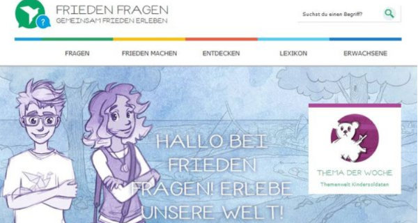 Screenshot Portal Frieden Fragen Screenshot Portal Frieden Fragen