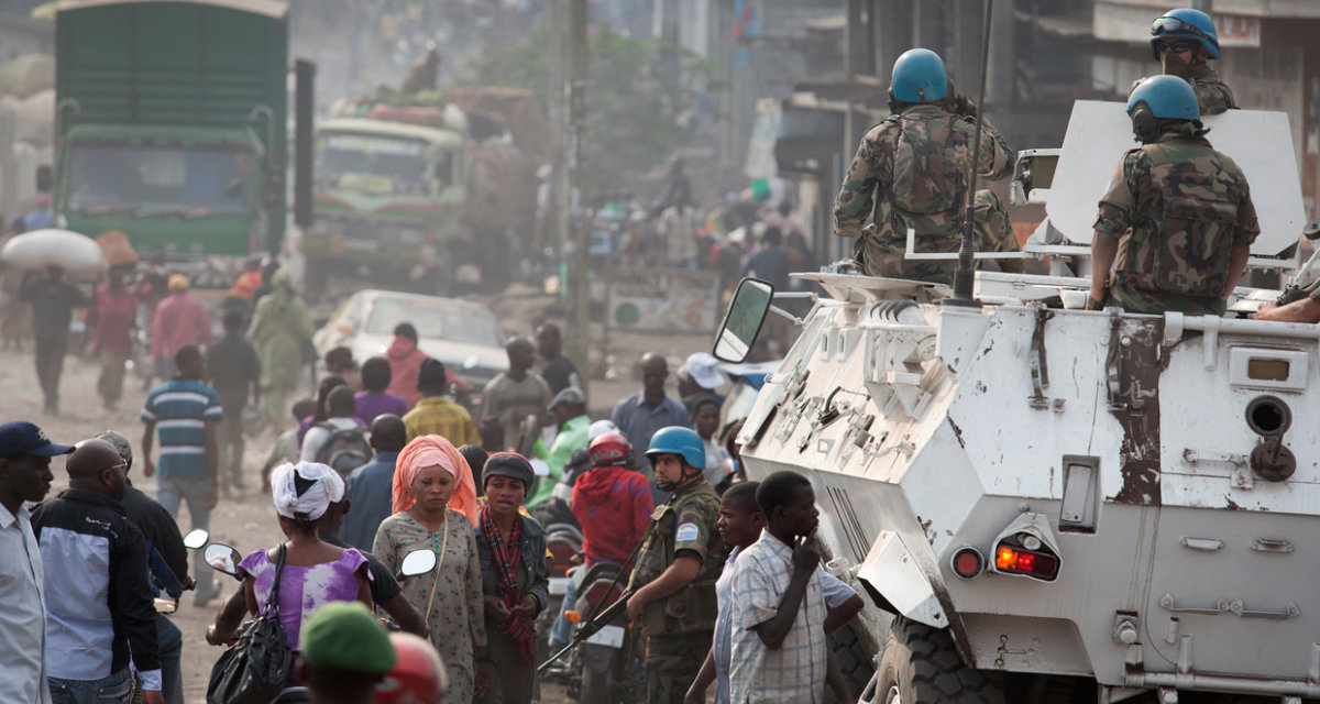 Gepanzerte Fahrzeuge der MONUSCO Urubatt patrouillieren in den Straßen von Goma für den Zivilschutz | Wikipedia | MONUSCO/Sylvain Liechti | CC BY-SA 2.0 Gepanzerte Fahrzeuge der MONUSCO Urubatt patrouillieren in den Straßen von Goma für den Zivilschutz | Wikipedia | MONUSCO/Sylvain Liechti | CC BY-SA 2.0