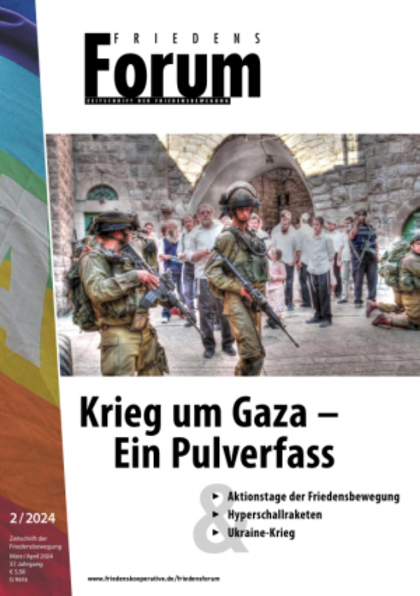 Titelblatt FriedensForum Ausgabe 02/2024 | Netzwerk Friedenskooperative