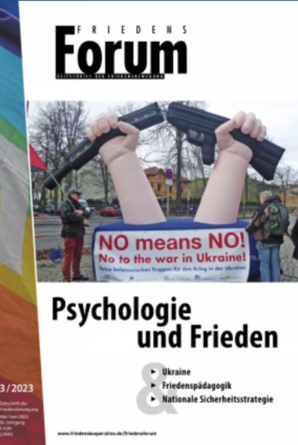 Titelblatt FriedensForum Ausgabe 03/2023 | Netzwerk Friedenskooperative