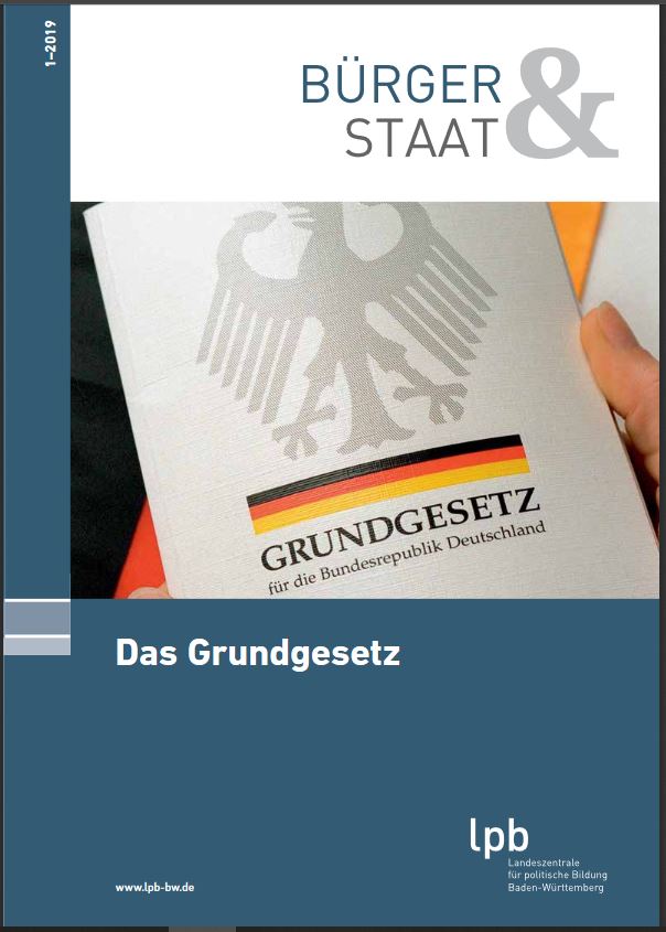 Titelbild der Zeitschrift Bürger und Staat zum Thema Grundgesetz