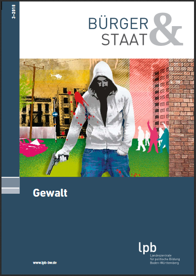 Titelbid der Zeitschrift Bürger und Staat zum Thema Gewalt - Mensch mit Handfeuerwaffe