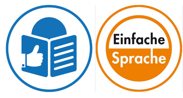 Icons leichte Sprache und einfache Sprache 